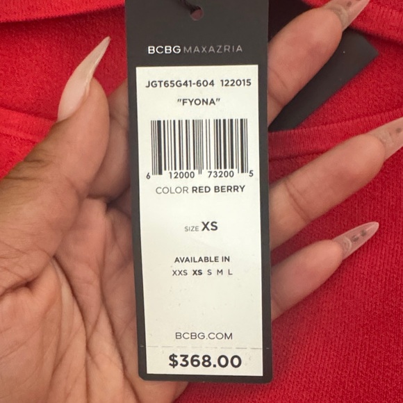 BCBGMaxAzria Bold Red Long Sleeve Dress - Picture 2 of 2